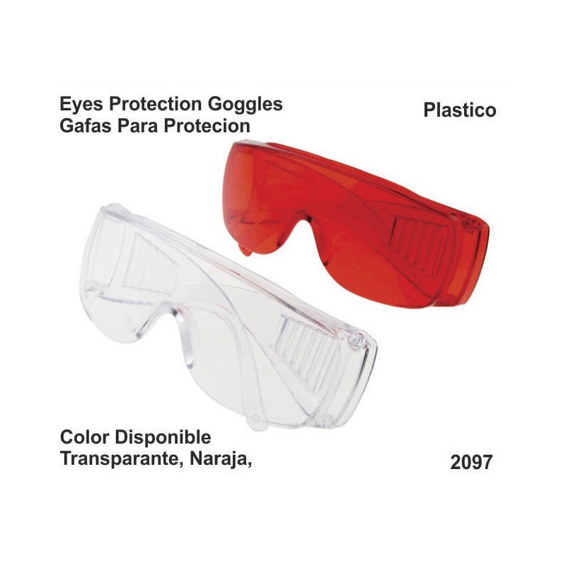 Gafa de protección (naranja) de plástico