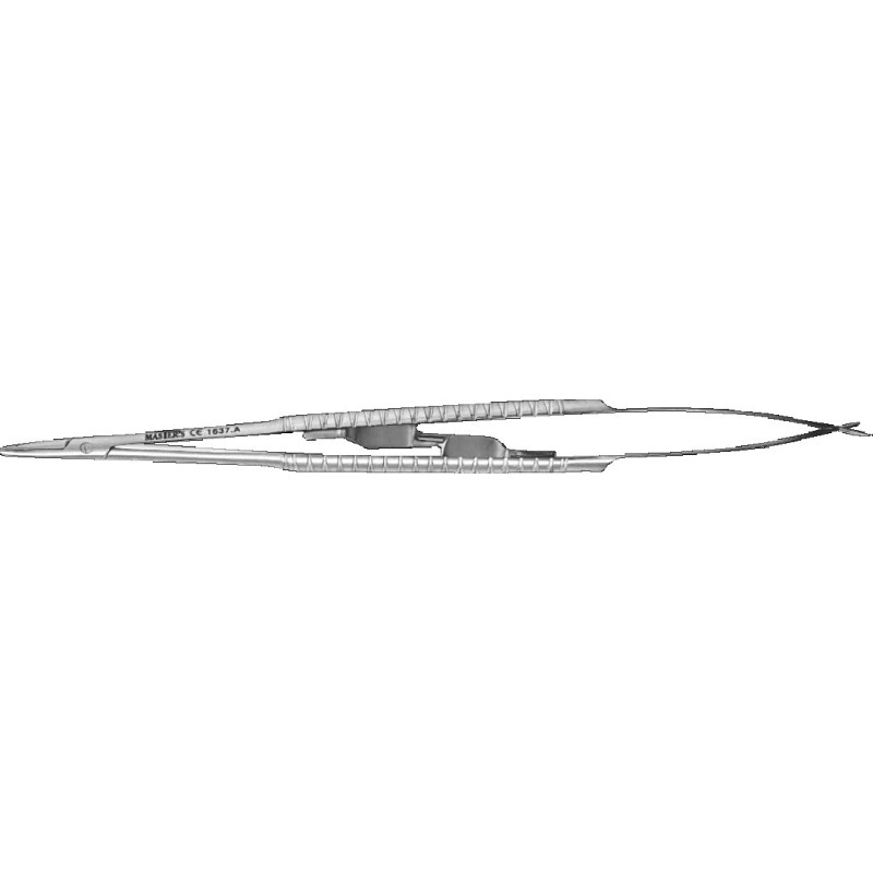 Porta aguja para microcirugía de acero inoxidable 18cm recta