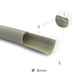 Manguera de aspiración PVC FLEXIBLE PREMIUM ∅8mm (Rollo de 25 metros)