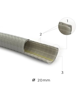 Manguera de aspiración PVC FLEXIBLE PREMIUM ∅20mm (Rollo de 25 metros)