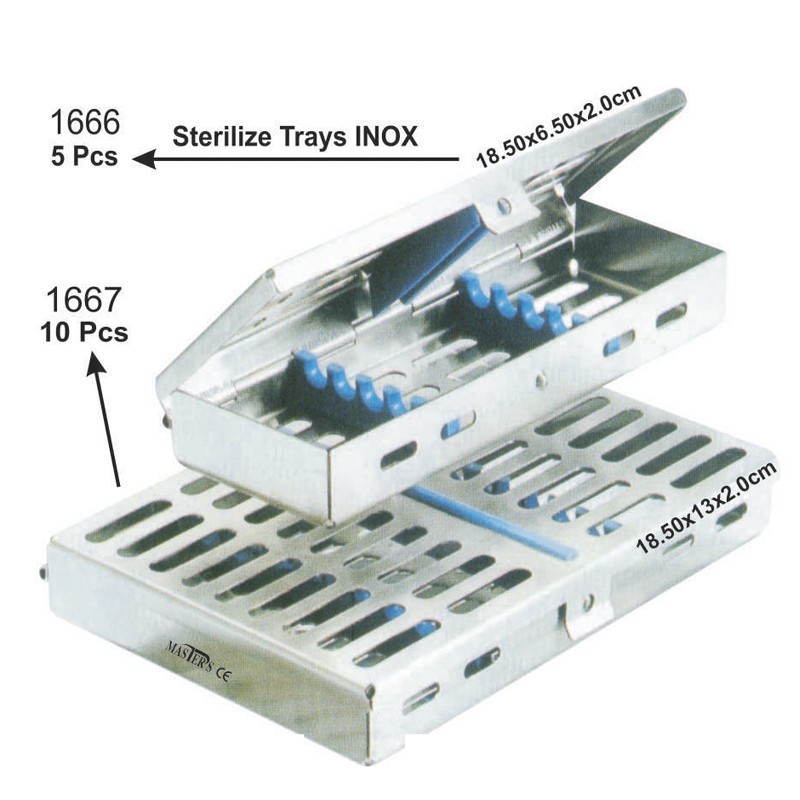 Caja de Esterilizar (inox y silicona) 5 instrumentos